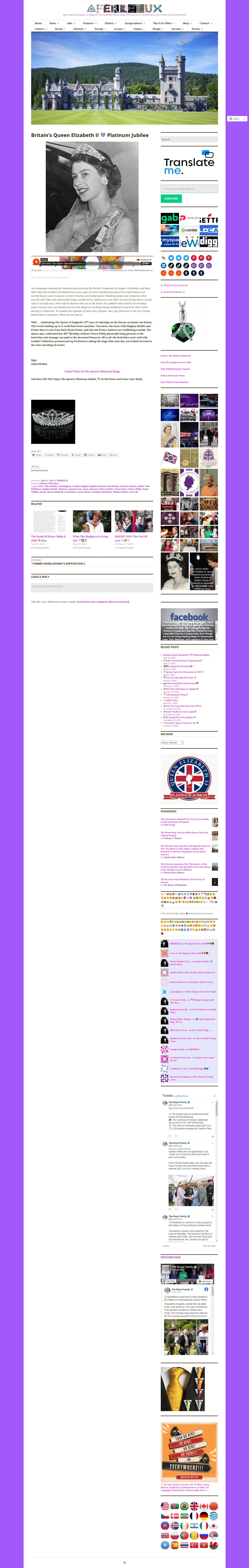 Britain’s Queen Elizabeth II 💜 Platinum Jubilee