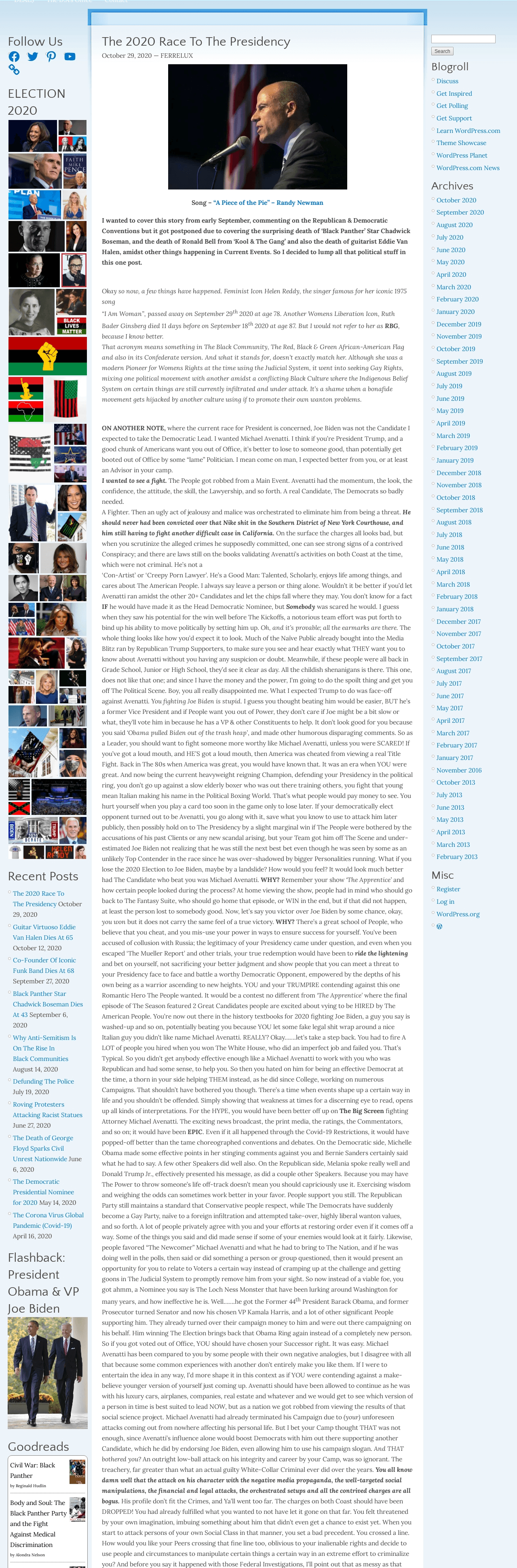 The 2020 Race To The Presidency 📉♟🌎