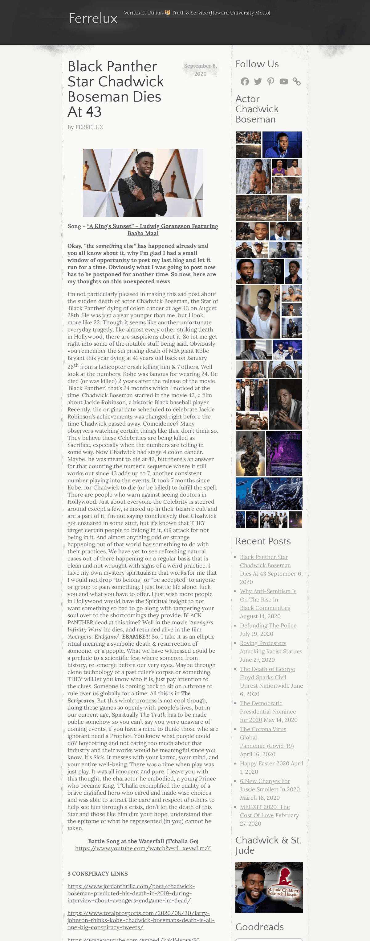 Black Panther Star Chadwick Boseman Dies At 43 👔🎬🛸