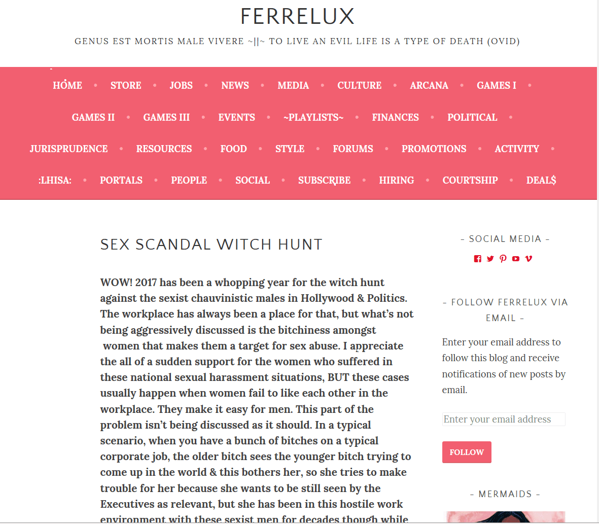 Sex Scandal Witch Hunt 👙🩲🏨